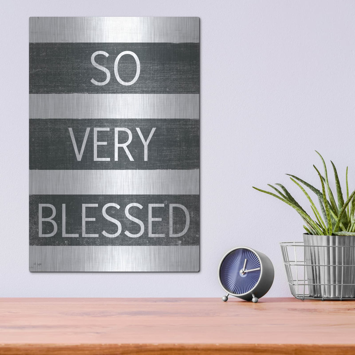 'So Very Blessed' by Jaxn Blvd – Metal Wall Art, 12x16 room view