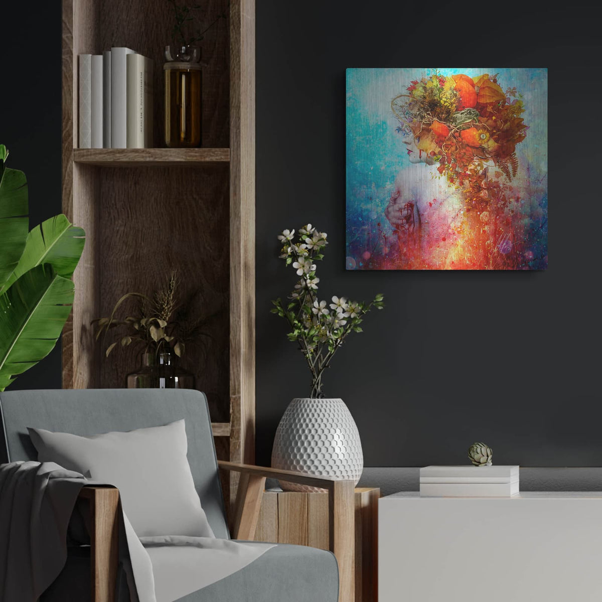 'Compassion' by Mario Sanchez Nevado – Metal Wall Art, 24x24 room view