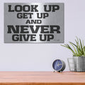 'Never Give Up II' by Jaxn Blvd – Metal Wall Art, 16x12 room view