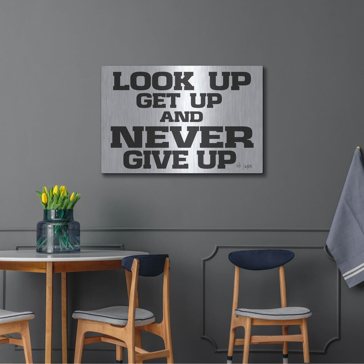 'Never Give Up II' by Jaxn Blvd – Metal Wall Art, 36x24 room view