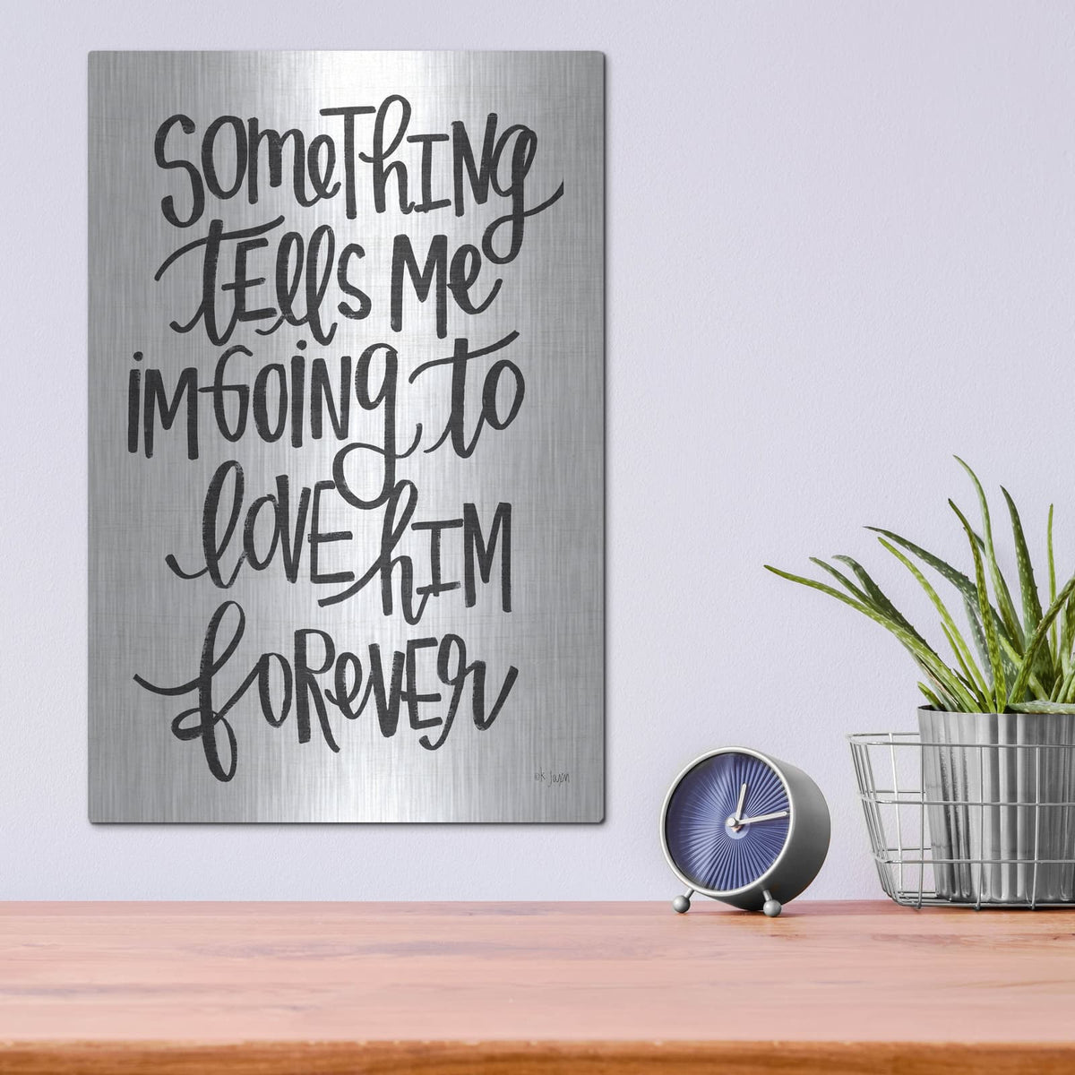 'Something Tells Me' by Jaxn Blvd – Metal Wall Art, 12x16 room view