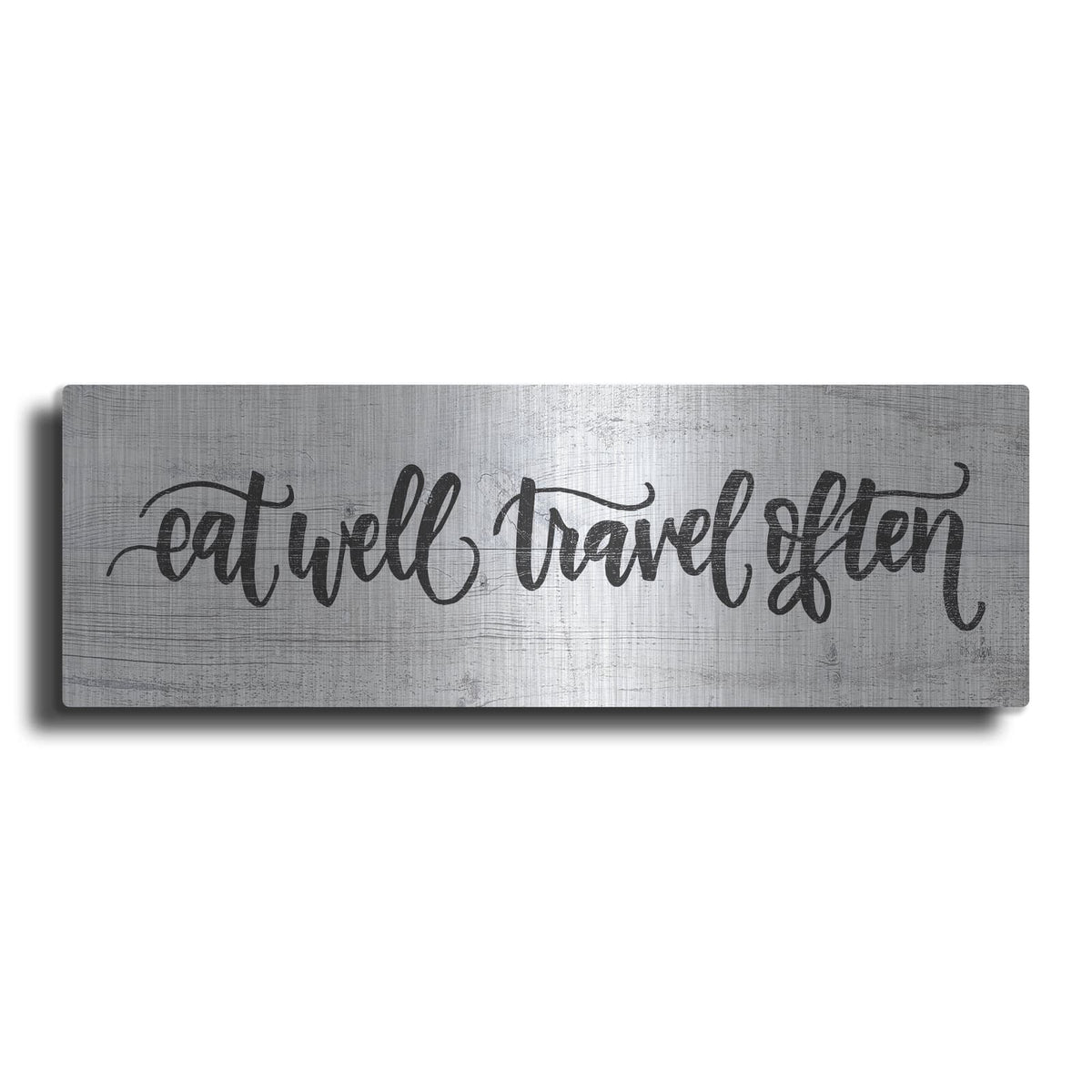 'Eat Well, Travel Often' by Jaxn Blvd – Metal Wall Art