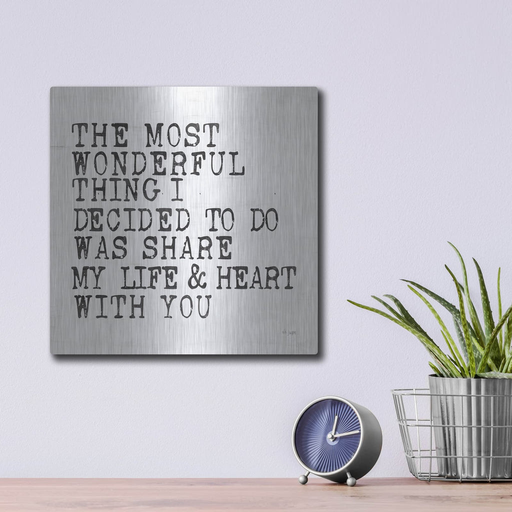'The Most Wonderful Thing' by Jaxn Blvd – Metal Wall Art, 12x12 room view