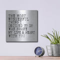 'The Most Wonderful Thing' by Jaxn Blvd – Metal Wall Art, 12x12 room view