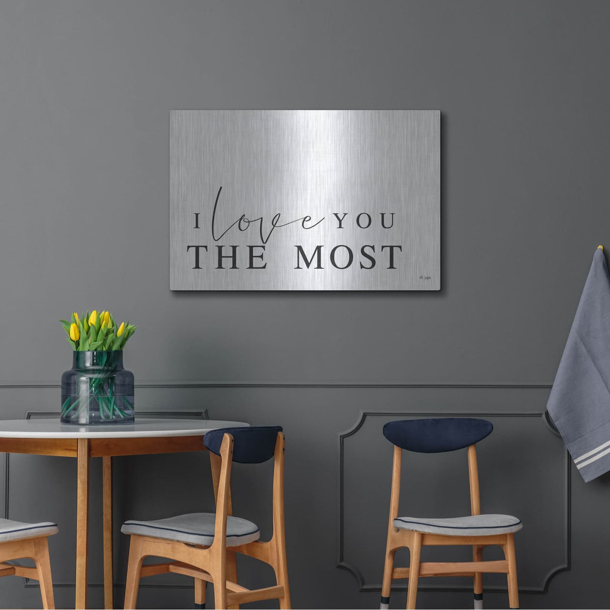 'I Love You the Most' by Jaxn Blvd – Metal Wall Art, 36x24 room view