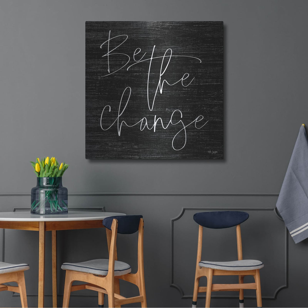 'Be the Change II' by Jaxn Blvd – Metal Wall Art, 36x36 room view