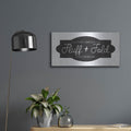 'Fluff & Fold' by Jaxn Blvd – Metal Wall Art, 24x12 room view