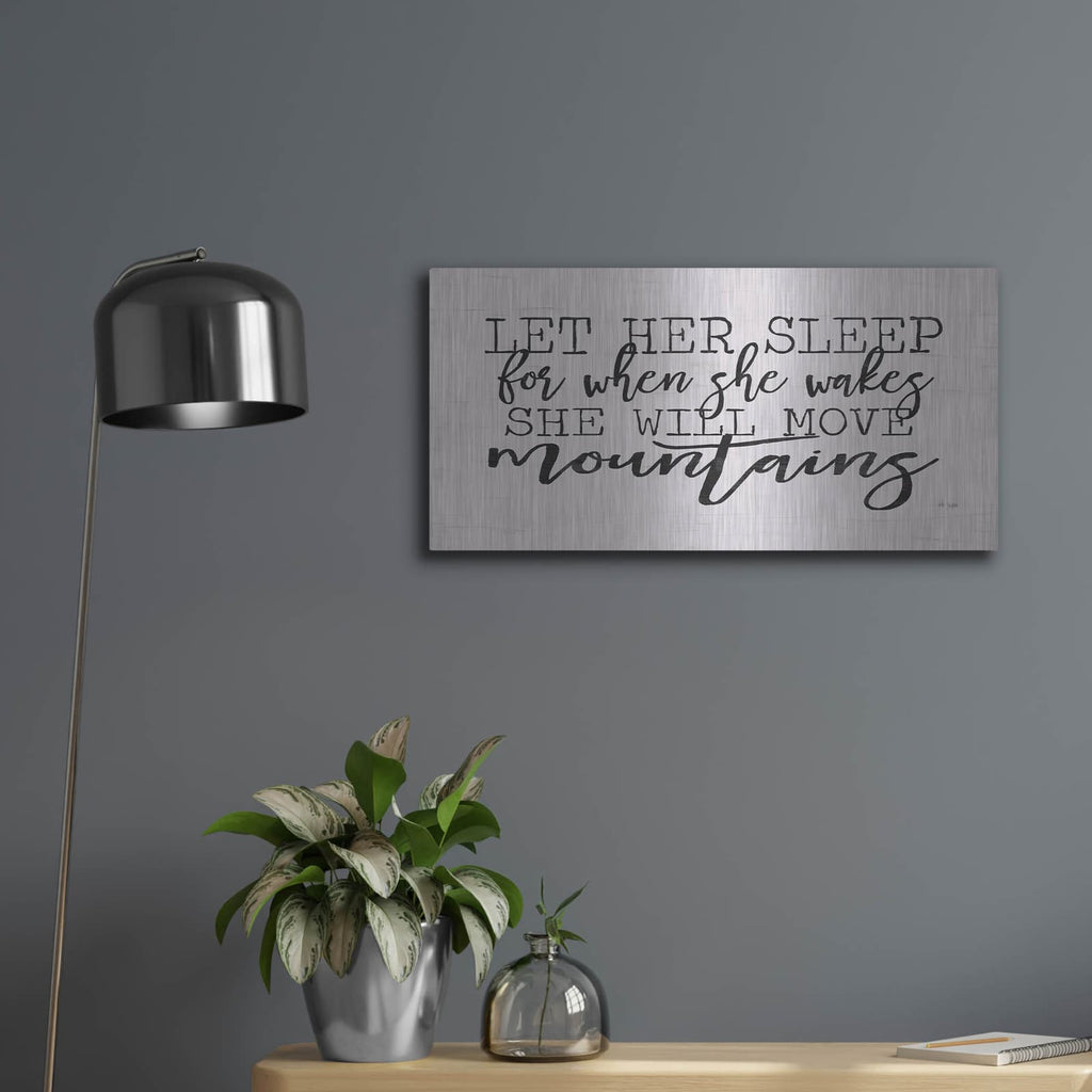 'Let Her Sleep' by Jaxn Blvd – Metal Wall Art, 24x12 room view