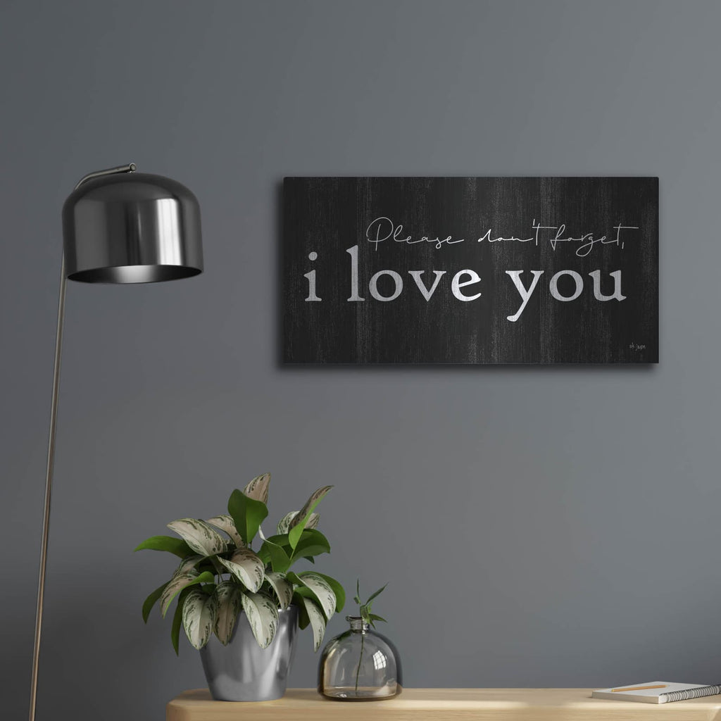 'Please Don't Forget' by Jaxn Blvd – Metal Wall Art, 24x12 room view