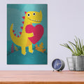 'Dino Love' by Michael Buxton – Metal Wall Art, 12x16 room view