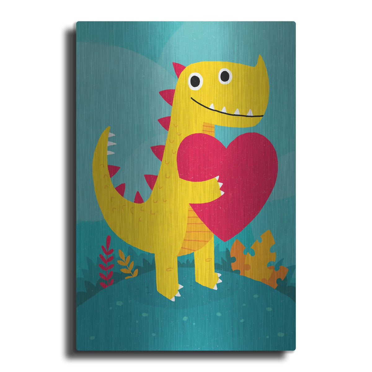 'Dino Love' by Michael Buxton – Metal Wall Art