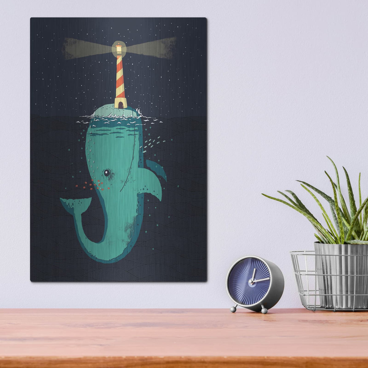 'King of The Narwhals' by Michael Buxton – Metal Wall Art, 12x16 room view