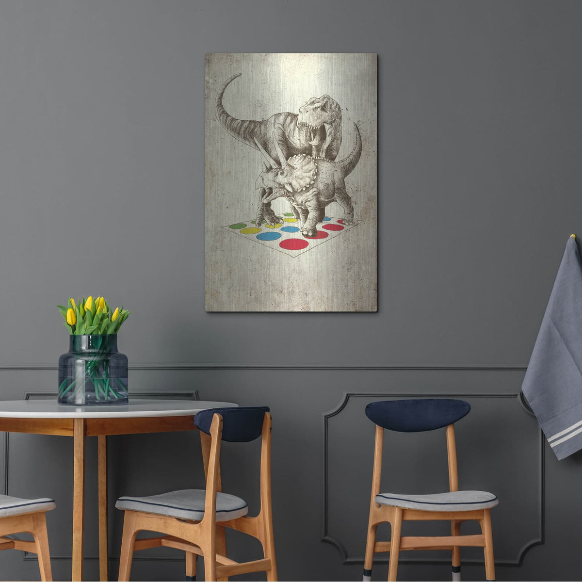'The Ultimate Battle' by Michael Buxton – Metal Wall Art, 24x36 room view