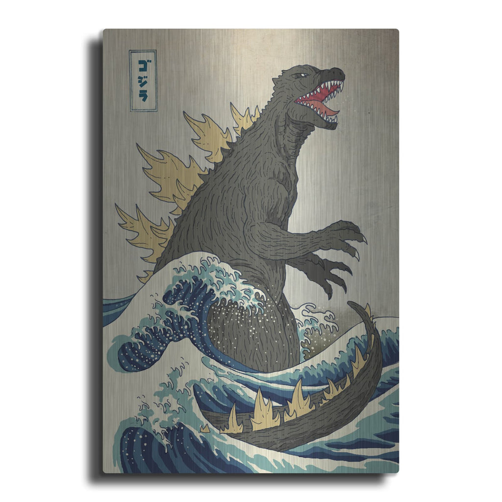 'The Great Monster off Kanagawa' by Michael Buxton – Metal Wall Art