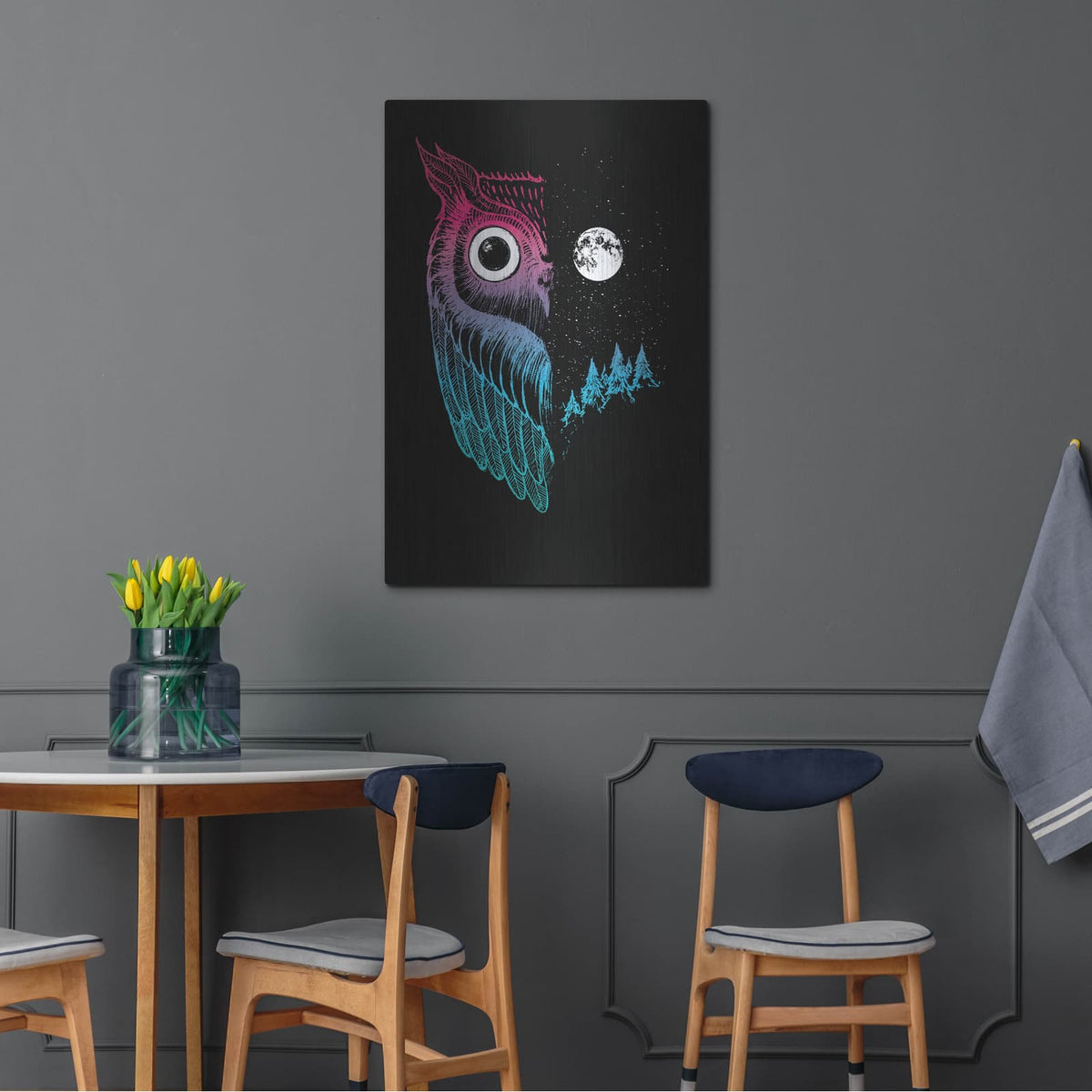 'Night Owl' by Michael Buxton – Metal Wall Art, 24x36 room view
