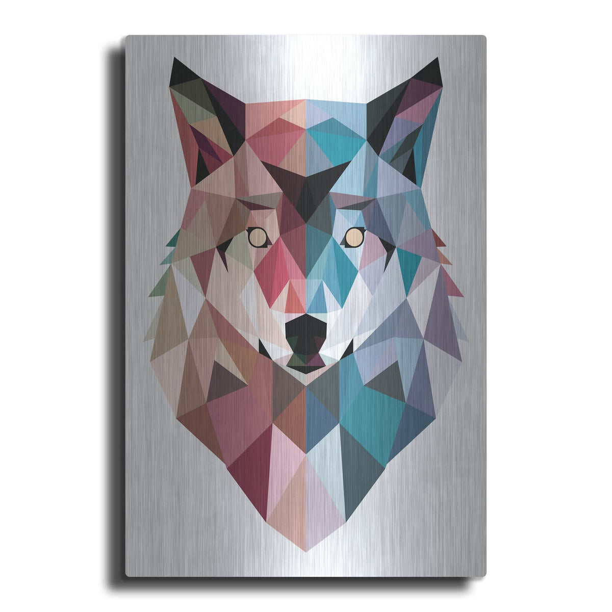 'Geo Wolf' by Michael Buxton – Metal Wall Art