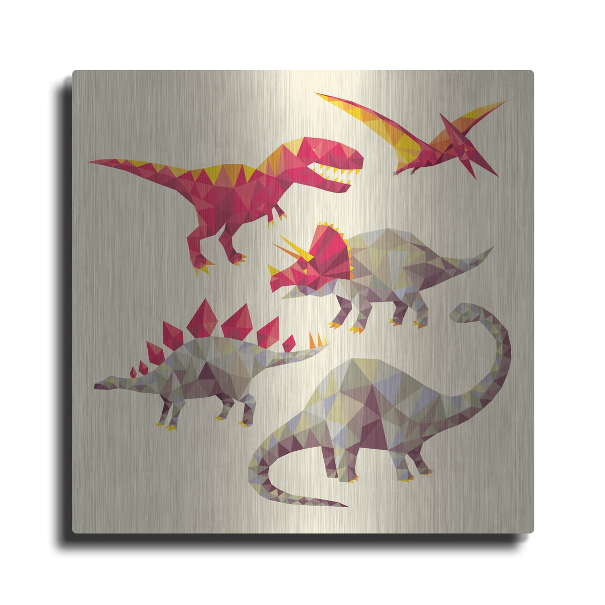 'Geo Saurs' by Michael Buxton – Metal Wall Art