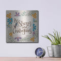 'Be Strong and Courageous' by Lisa Larson – Metal Wall Art, 12x12 room view