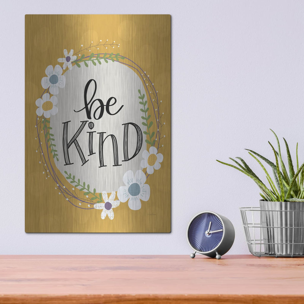 'Be Kind' by Lisa Larson – Metal Wall Art, 12x16 room view
