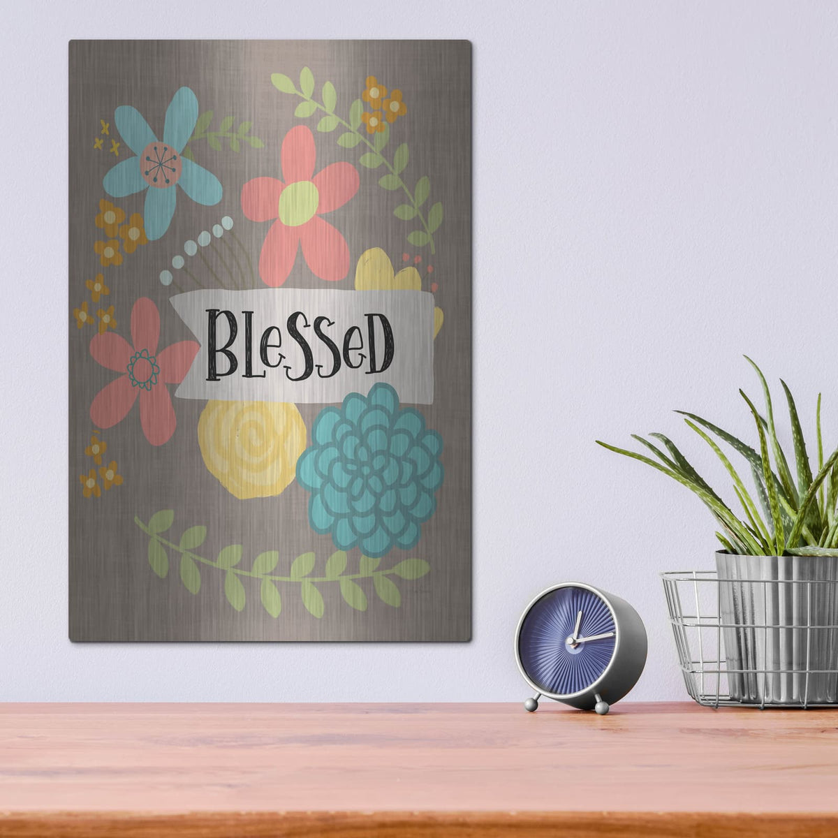 'Blessed' by Lisa Larson – Metal Wall Art, 12x16 room view