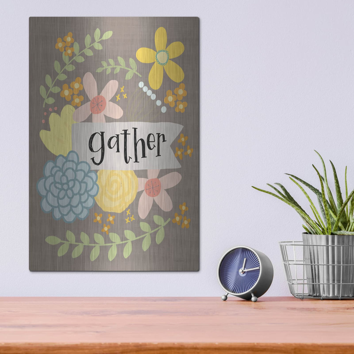 'Gather' by Lisa Larson – Metal Wall Art, 12x16 room view