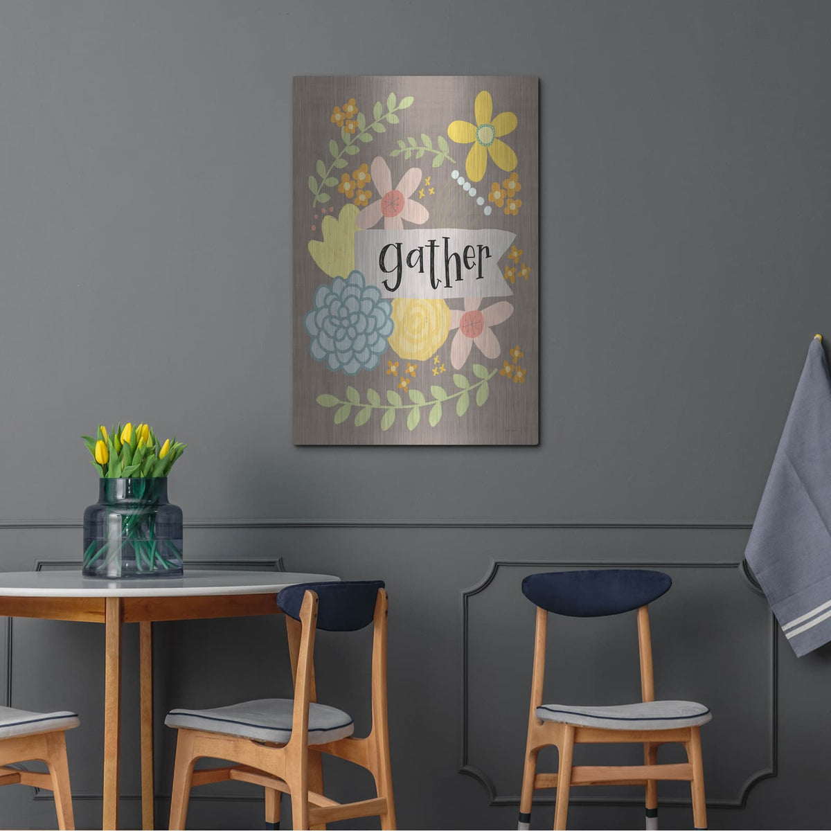 'Gather' by Lisa Larson – Metal Wall Art, 24x36 room view