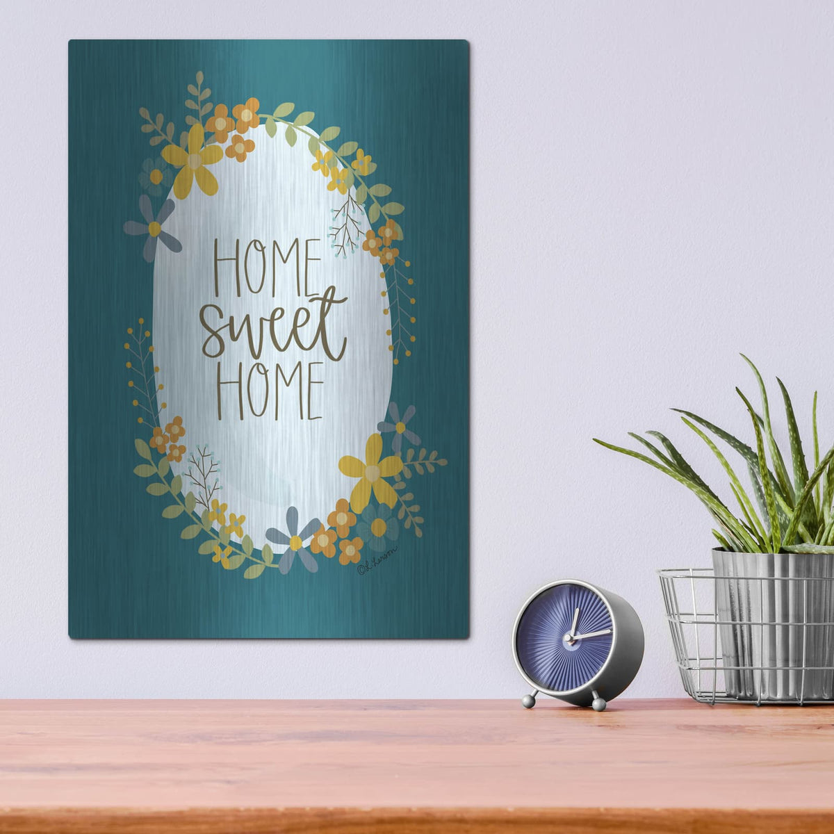 'Home Sweet Home' by Lisa Larson – Metal Wall Art, 12x16 room view