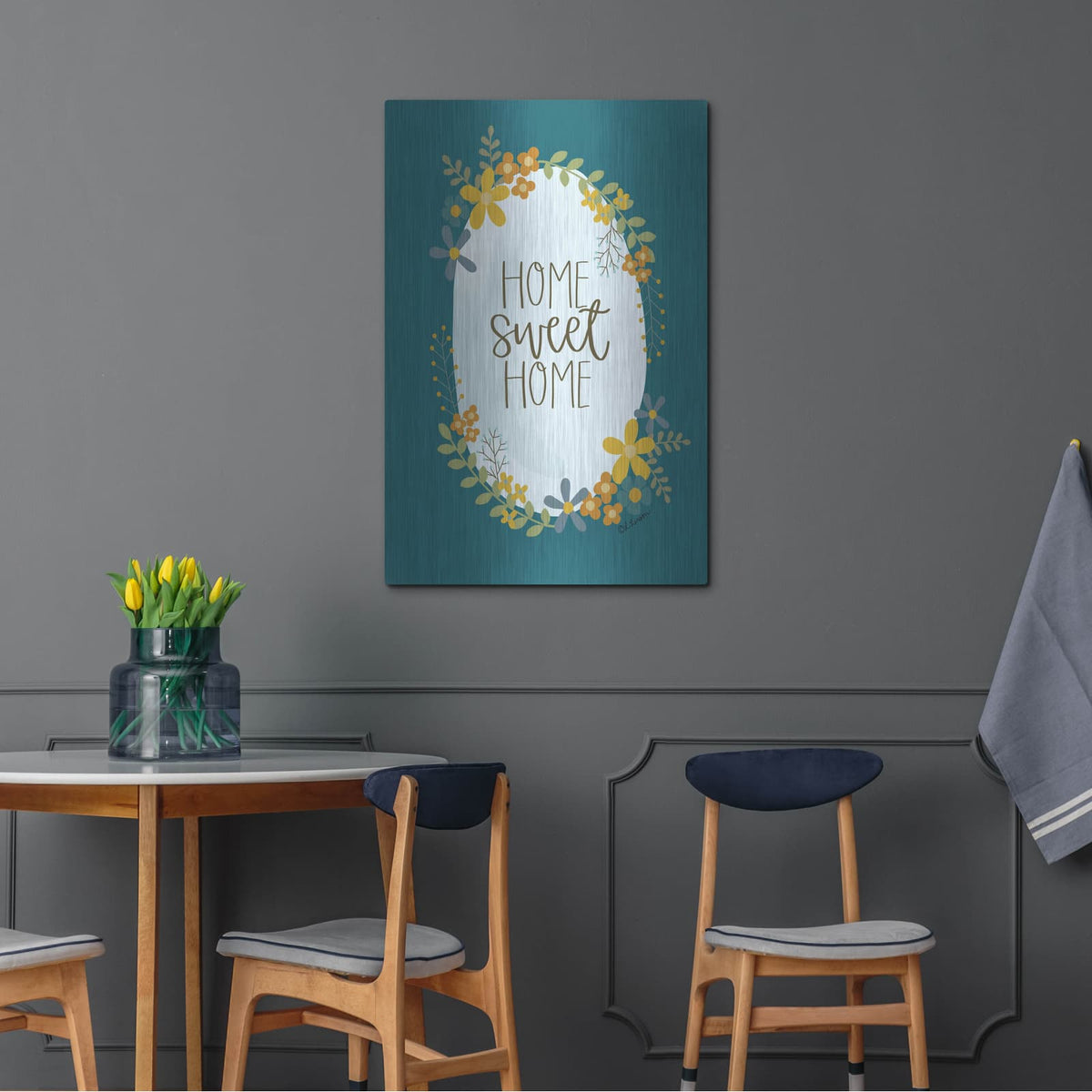 'Home Sweet Home' by Lisa Larson – Metal Wall Art, 24x36 room view
