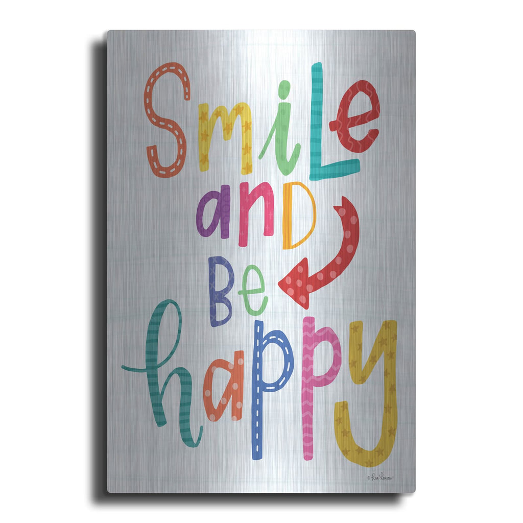 'Smile and Be Happy' by Lisa Larson – Metal Wall Art