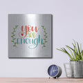 'You are Enough' by Lisa Larson – Metal Wall Art, 12x12 room view