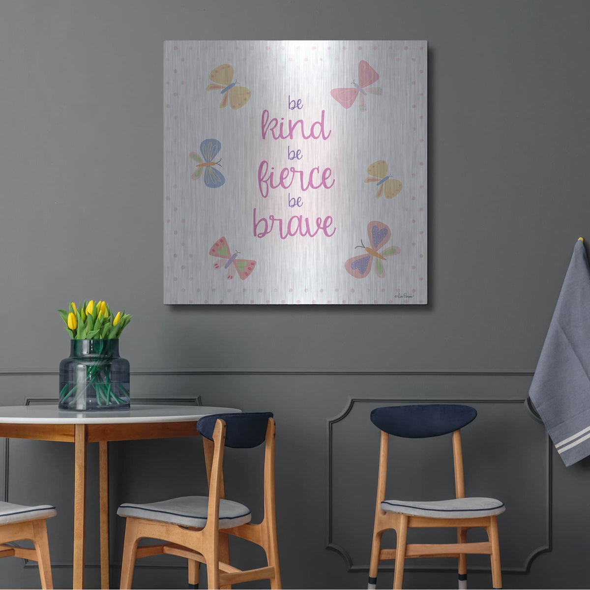 'Be Kind II' by Lisa Larson – Metal Wall Art, 36x36 room view