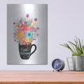 'Good Morning Coffee Floral' by Lisa Larson – Metal Wall Art, 12x16 room view