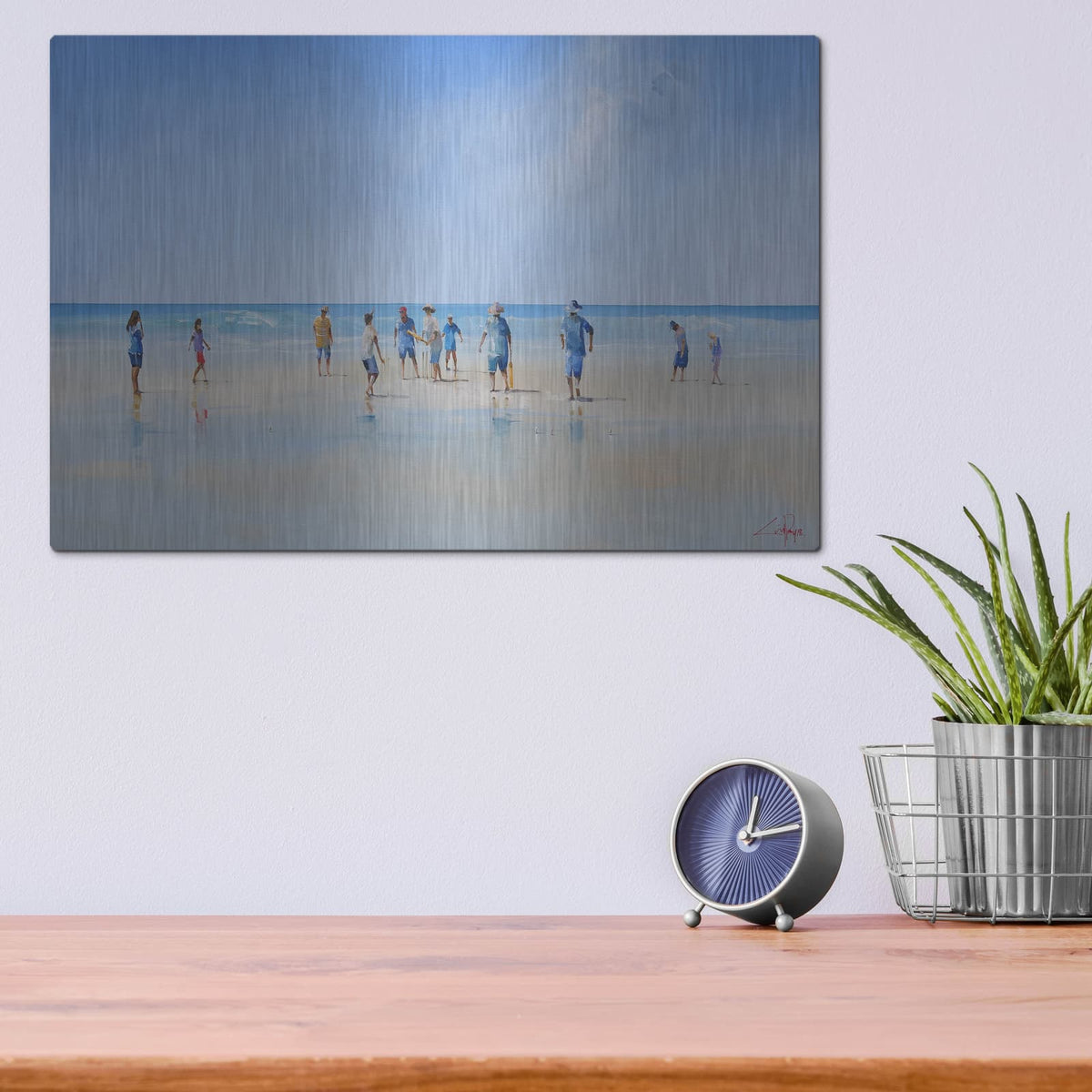 'The Fielders' by Craig Trewin Penny – Metal Wall Art, 16x12 room view