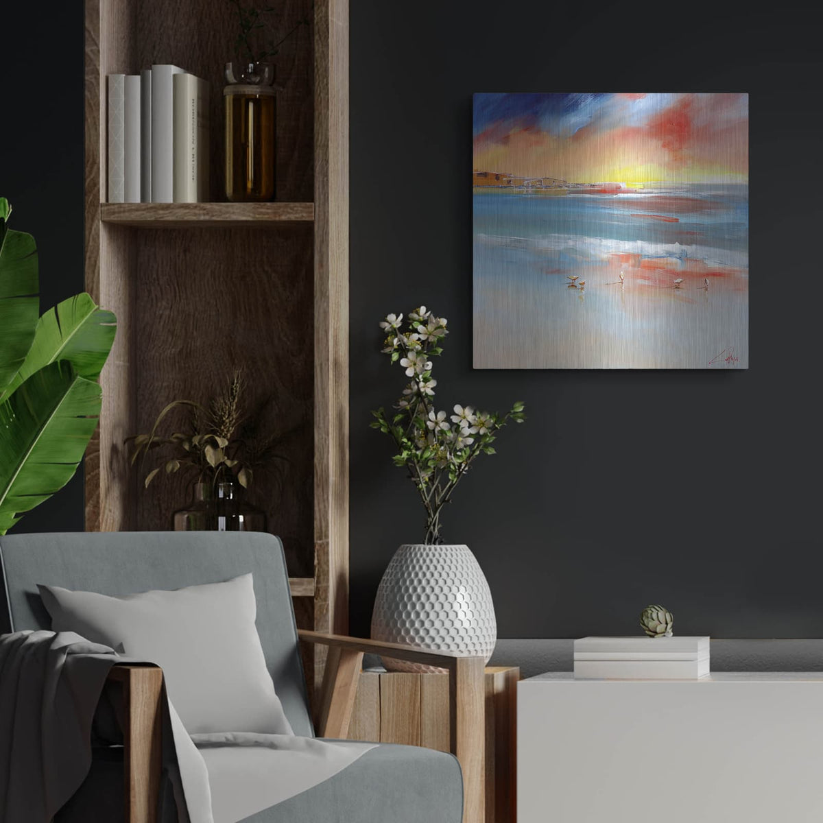 'Over the Club' by Craig Trewin Penny – Metal Wall Art, 24x24 room view