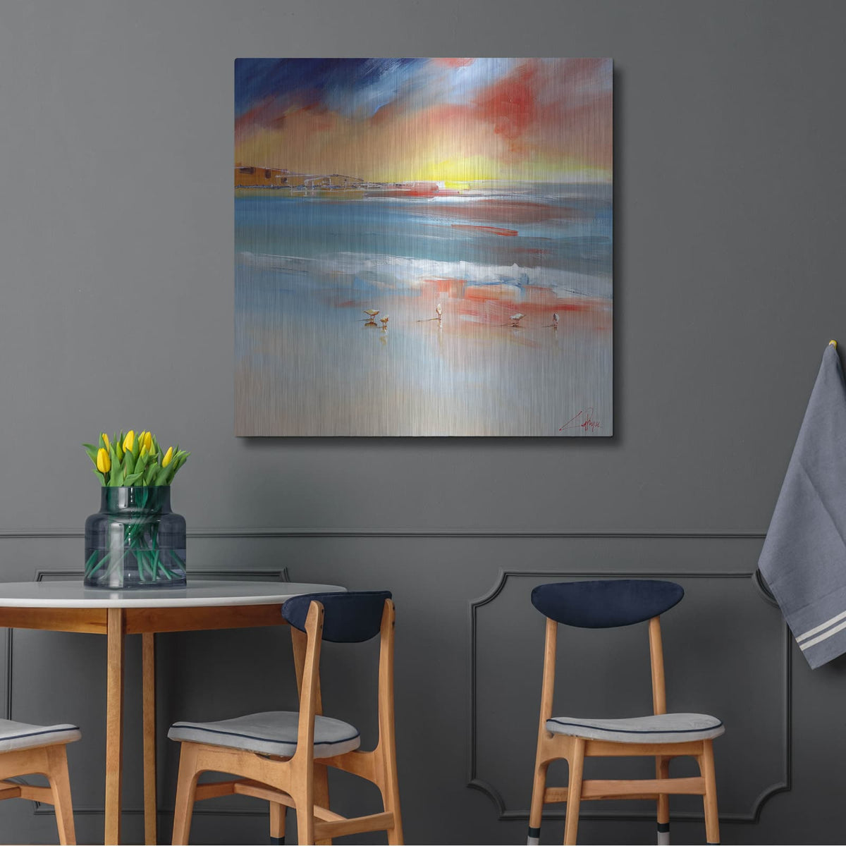 'Over the Club' by Craig Trewin Penny – Metal Wall Art, 36x36 room view