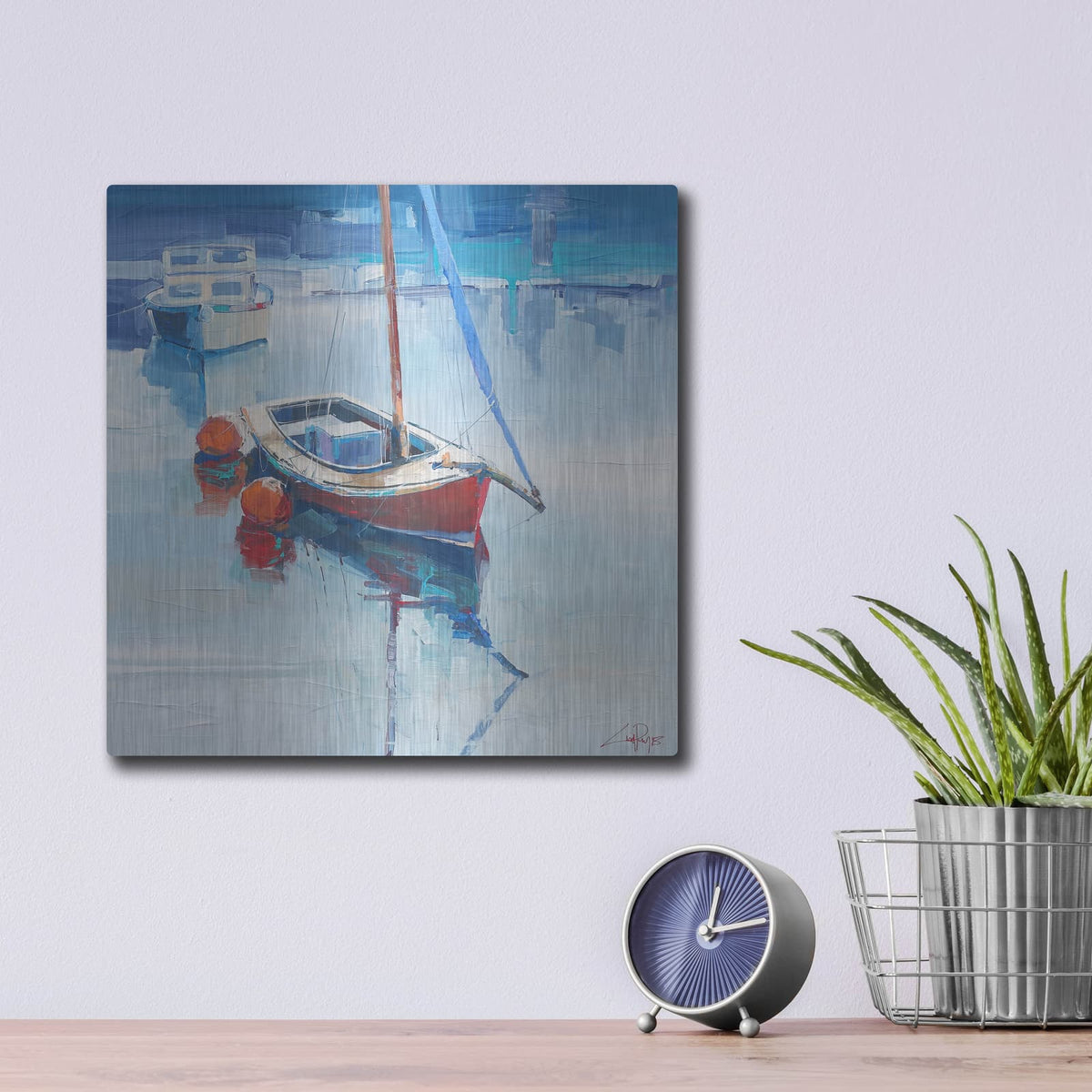 'On the Creek' by Craig Trewin Penny – Metal Wall Art, 12x12 room view