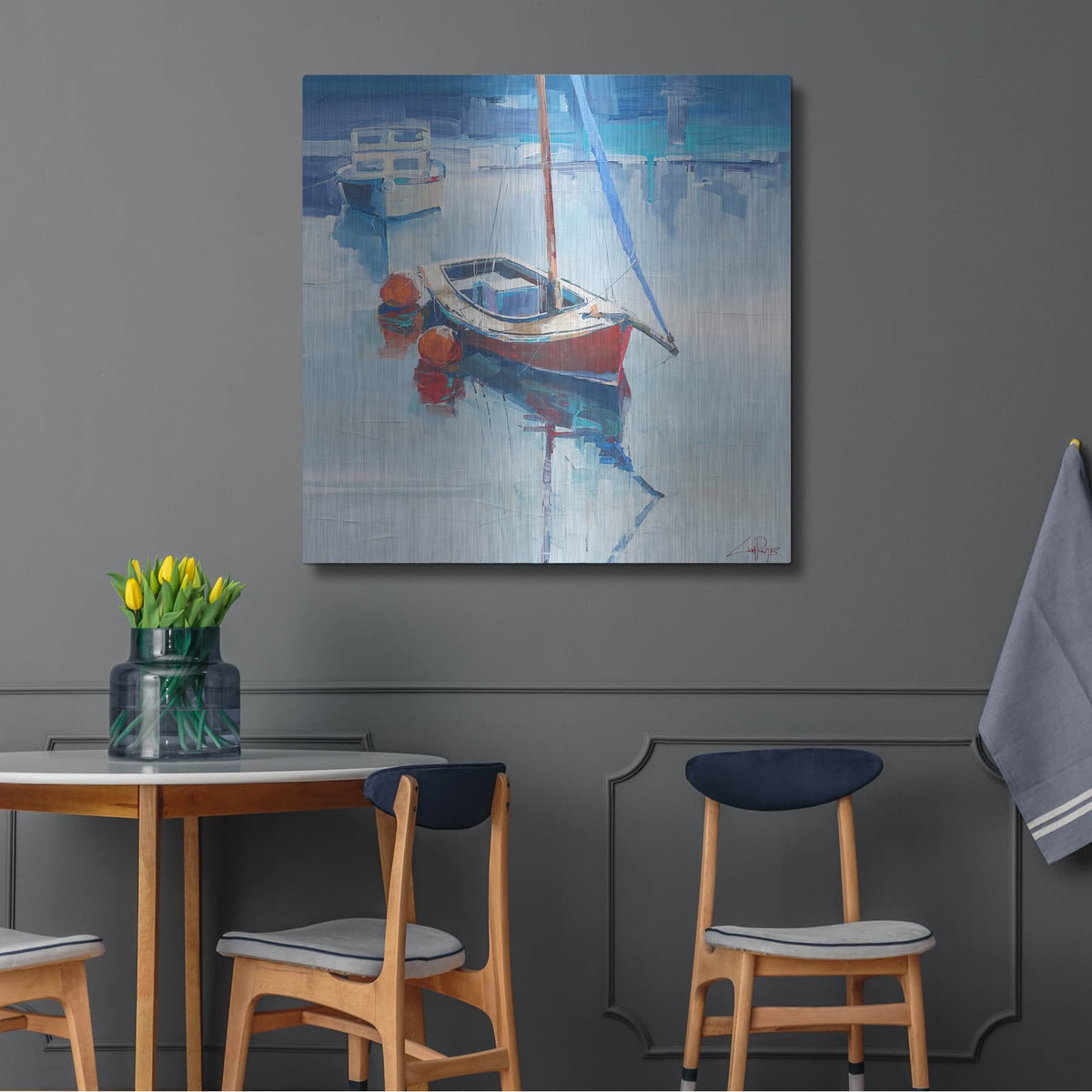'On the Creek' by Craig Trewin Penny – Metal Wall Art, 36x36 room view
