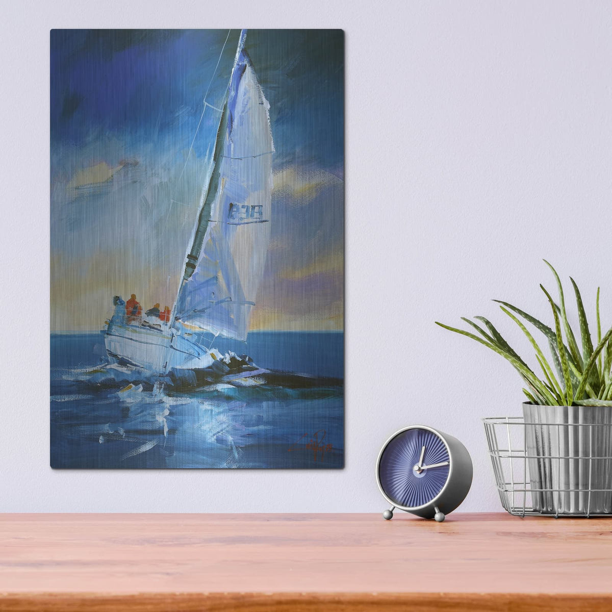 'Night Sail' by Craig Trewin Penny – Metal Wall Art, 12x16 room view