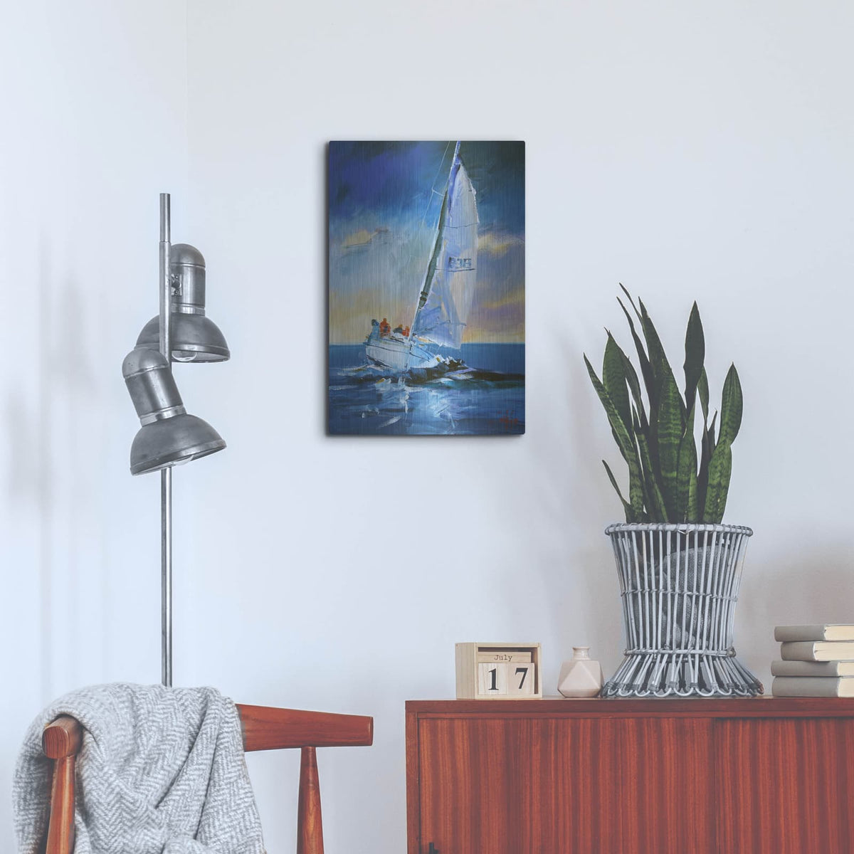 'Night Sail' by Craig Trewin Penny – Metal Wall Art, 16x24 room view
