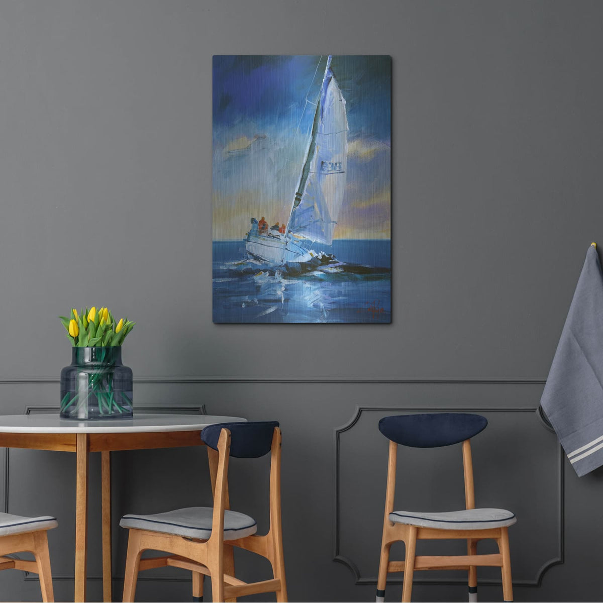 'Night Sail' by Craig Trewin Penny – Metal Wall Art, 24x36 room view