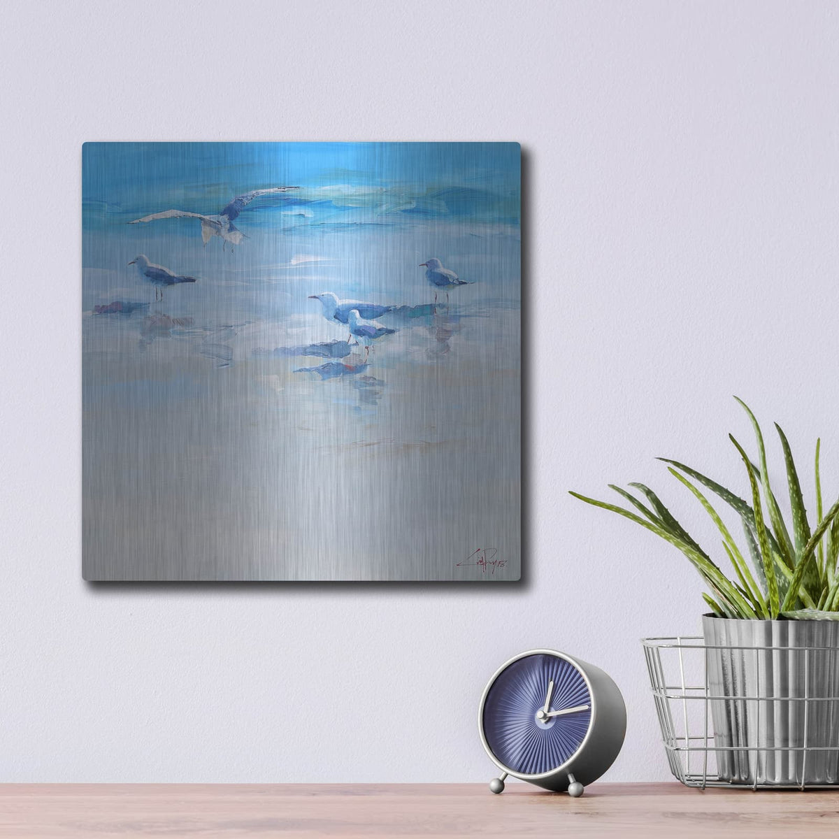 'Landing' by Craig Trewin Penny – Metal Wall Art, 12x12 room view