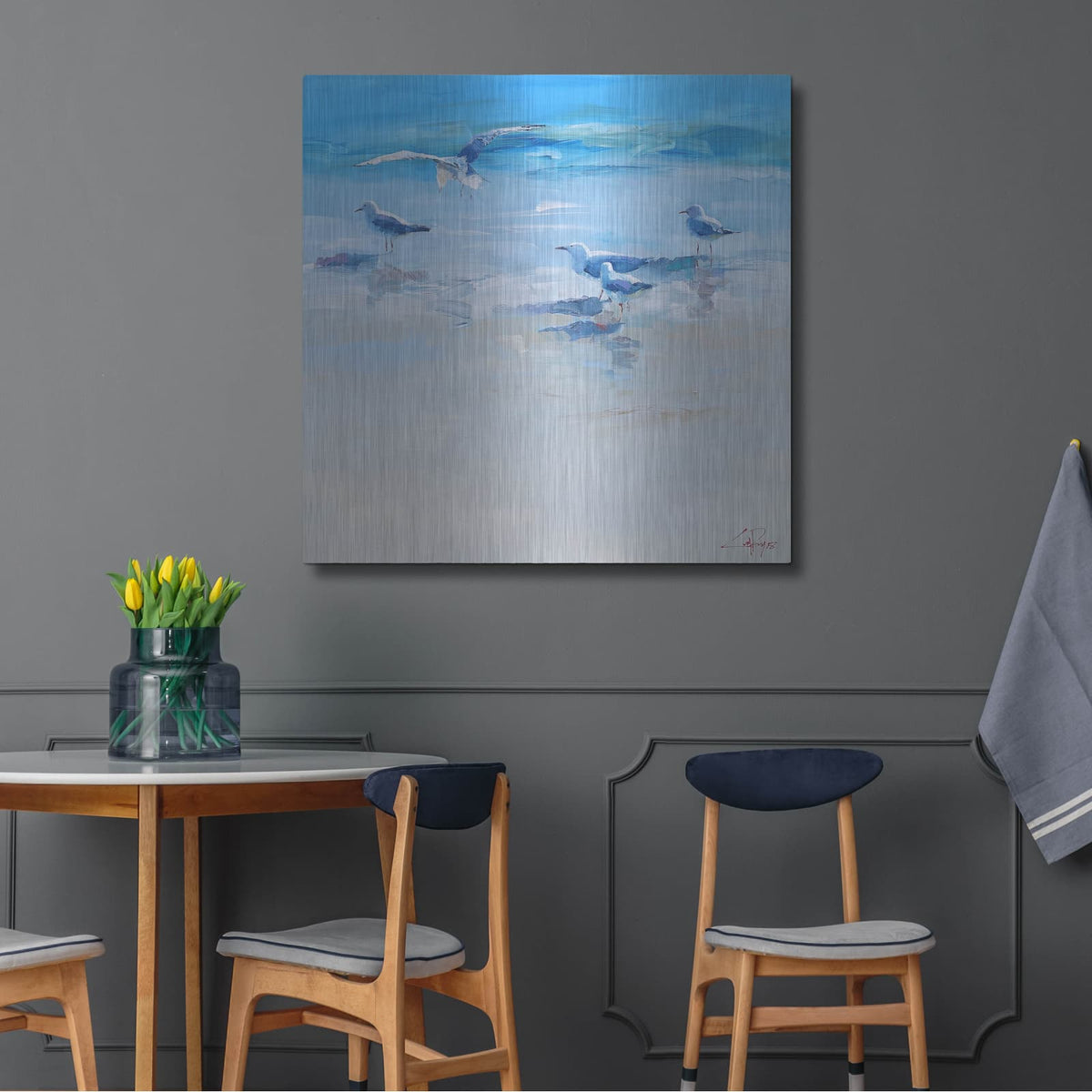 'Landing' by Craig Trewin Penny – Metal Wall Art, 36x36 room view