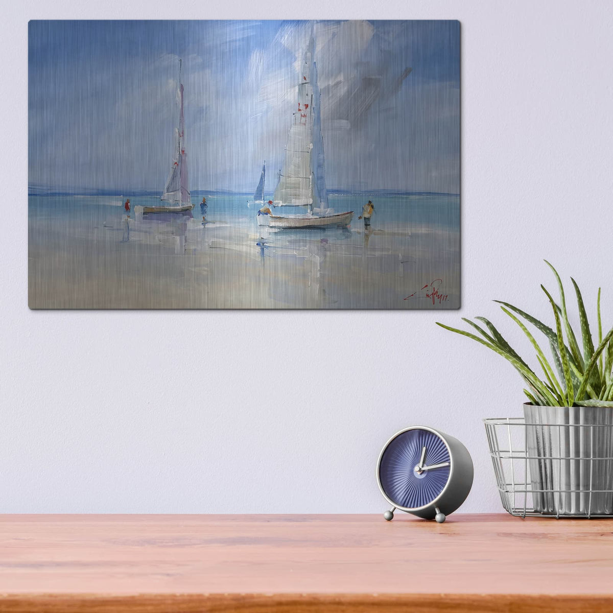 'Aspendale Racers' by Craig Trewin Penny – Metal Wall Art, 16x12 room view