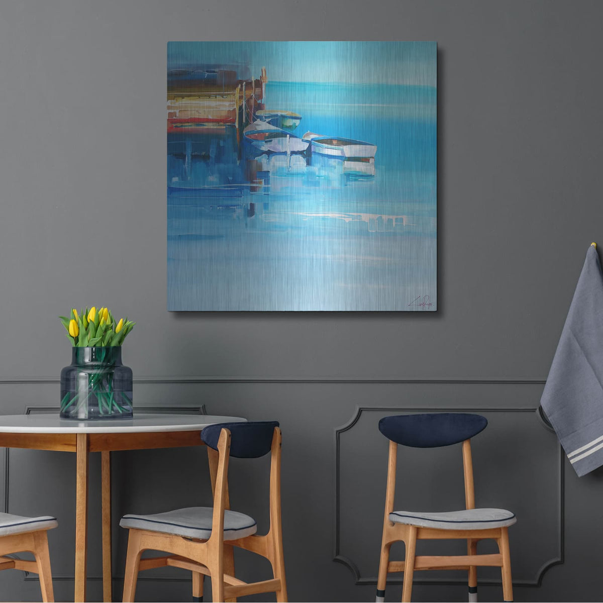 'Port Fairy Moorings' by Craig Trewin Penny – Metal Wall Art, 36x36 room view