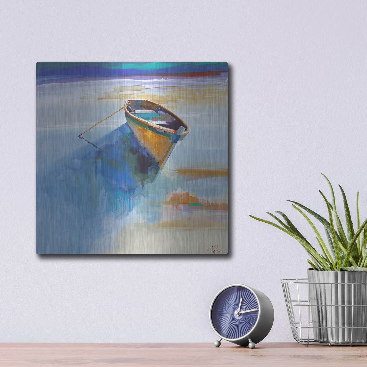 'Low Tide 1' by Craig Trewin Penny – Metal Wall Art, 12x12 room view