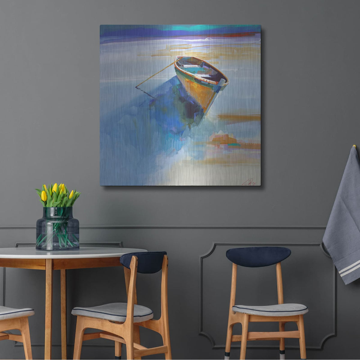 'Low Tide 1' by Craig Trewin Penny – Metal Wall Art, 36x36 room view