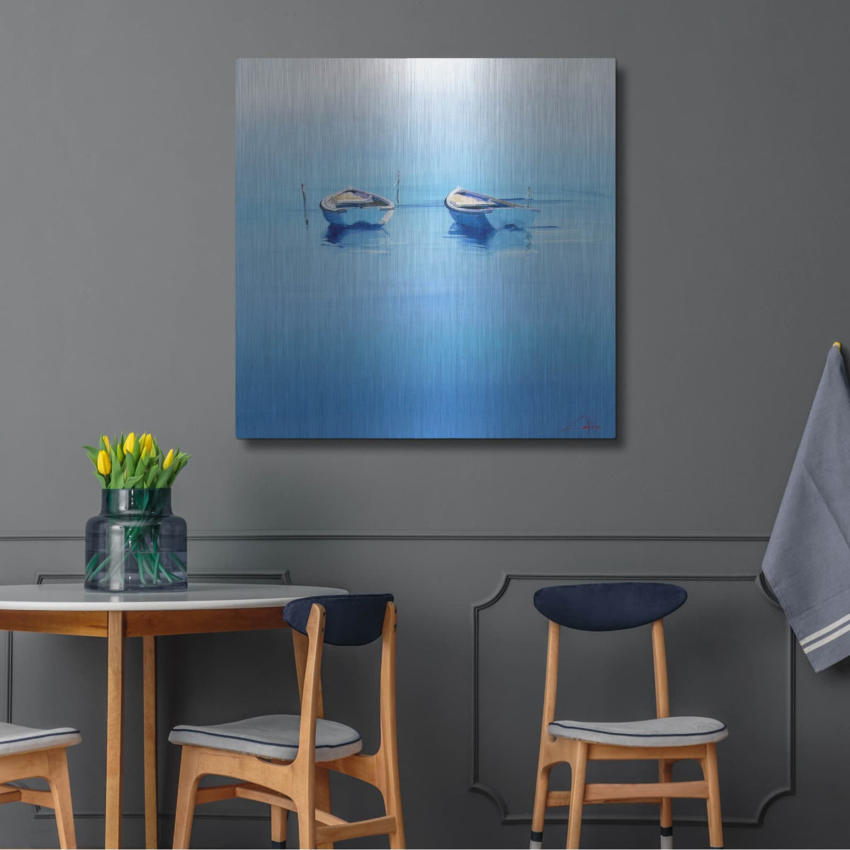 'Late Moorings' by Craig Trewin Penny – Metal Wall Art, 36x36 room view