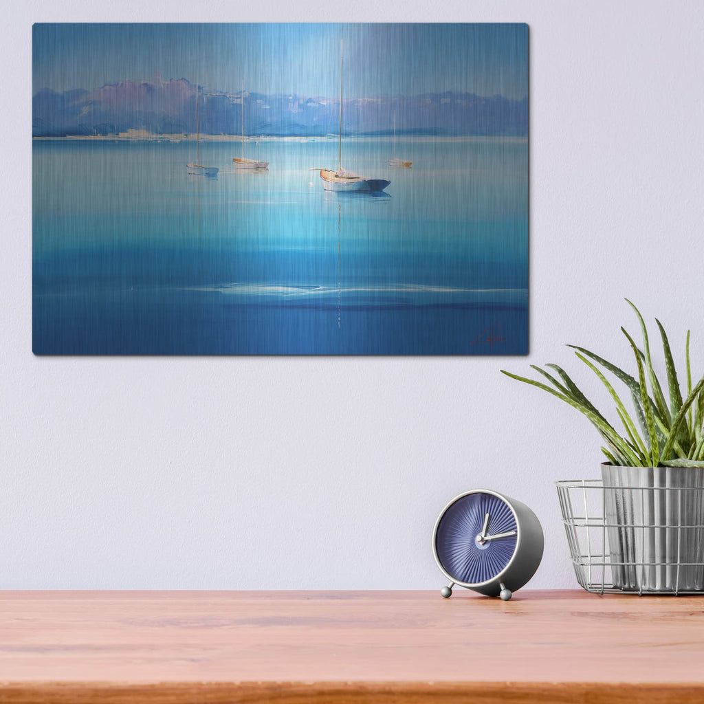 'Gold Decks, Sorrento' by Craig Trewin Penny – Metal Wall Art, 16x12 room view