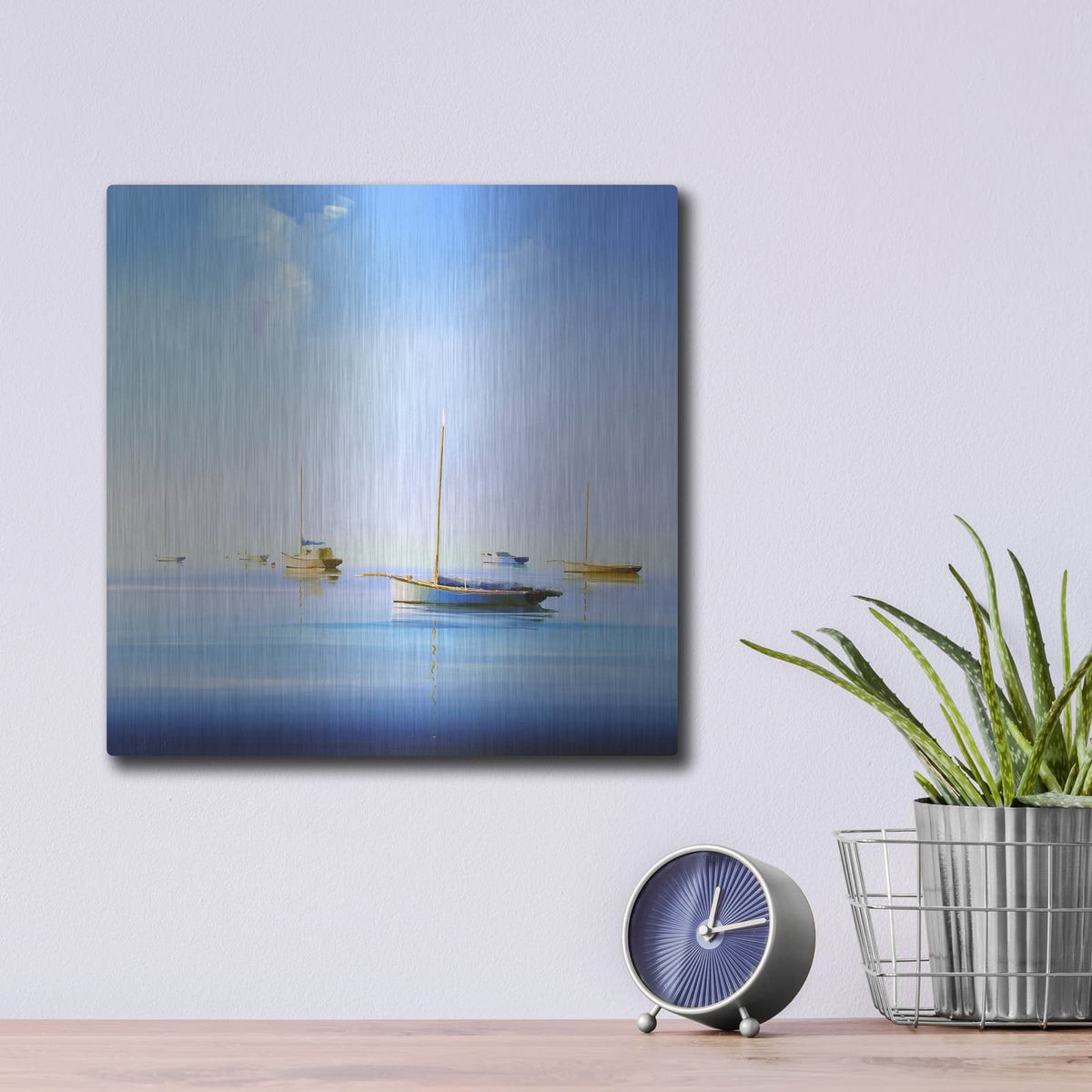 'Blue Couta 2' by Craig Trewin Penny – Metal Wall Art, 12x12 room view