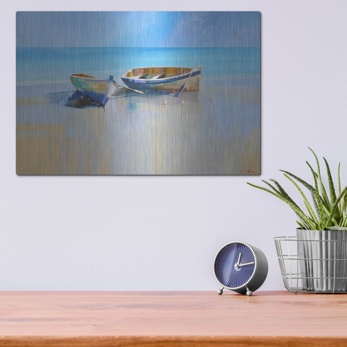 'Afternoon Gulls' by Craig Trewin Penny – Metal Wall Art, 16x12 room view